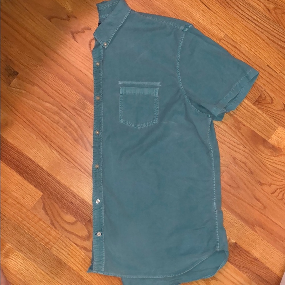 Gap Green Shortsleeve Button Down Shirt XXL